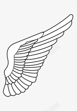 翅膀卡通梦幻线稿翅膀矢量图图标图标