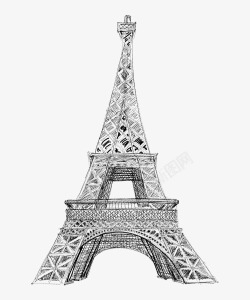 巴黎铁塔效果图素材