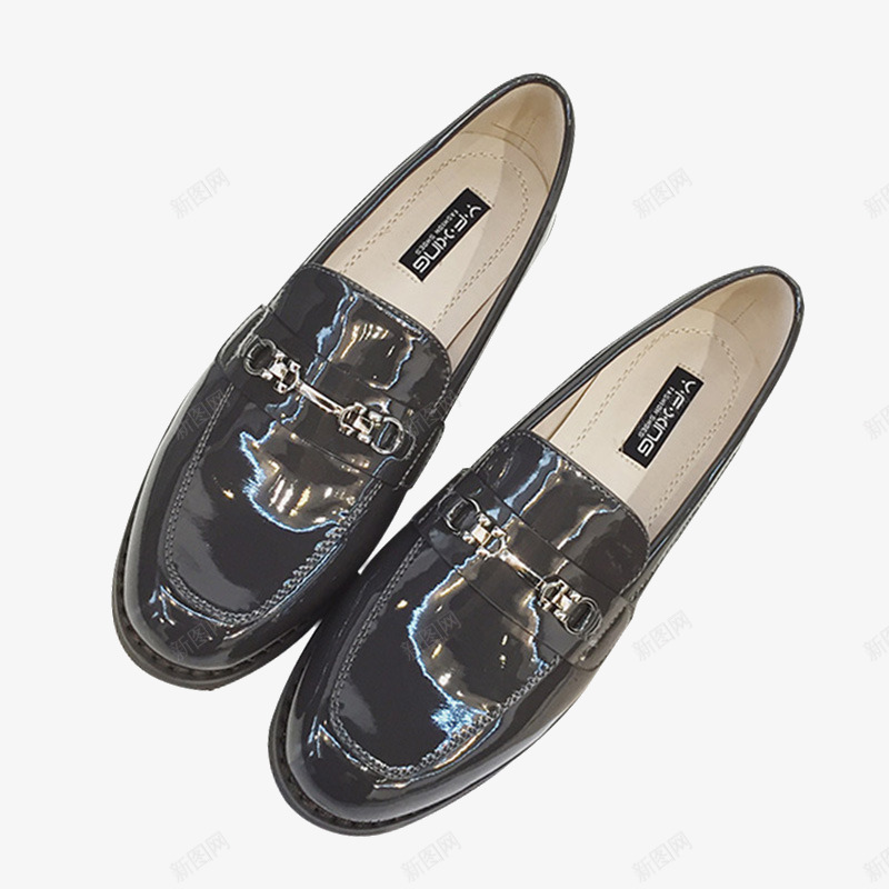 英伦复古低跟圆头平底单鞋png免抠素材_88icon https://88icon.com 产品实物 学院风女单鞋 欧美小皮鞋 漆皮单鞋