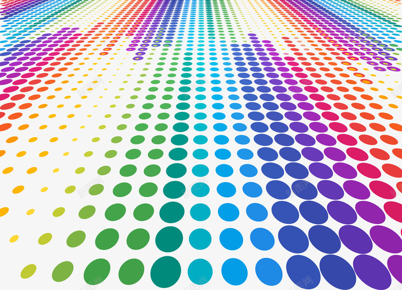 绚丽圆点背景png免抠素材_88icon https://88icon.com 圆点 紫色 绿色 背景 蓝色