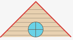 房屋屋顶三角形对称木屋顶矢量图高清图片