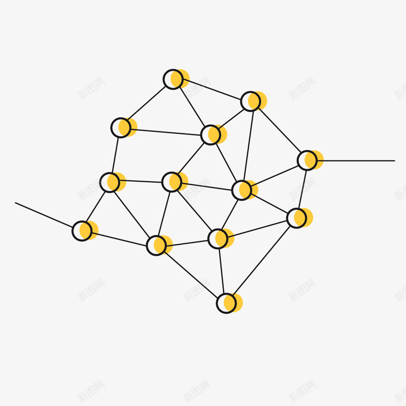 手绘黄色点和线png免抠素材_88icon https://88icon.com 免抠图 圆点 效果图 曲线 装饰图 装饰画 黄色点