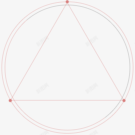 红色简约圆圈三角形边框纹理png免抠素材_88icon https://88icon.com 三角形 免抠PNG 简约 红色 边框纹理