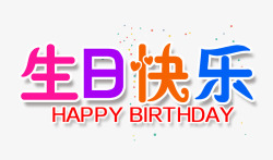 圆点字生日快乐高清图片