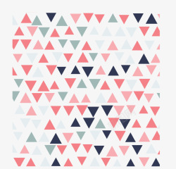 复古彩色三角花纹矢量图素材