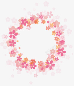 粉色浪漫花圈边框纹理素材