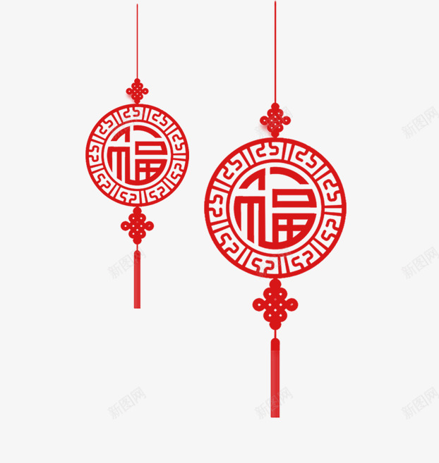 卡通中国风传统福字挂饰装饰png免抠素材_88icon https://88icon.com 中国风传统装饰 传统复古福字装饰 卡通手绘 福字挂饰 福字背景装饰 红色中国风装饰