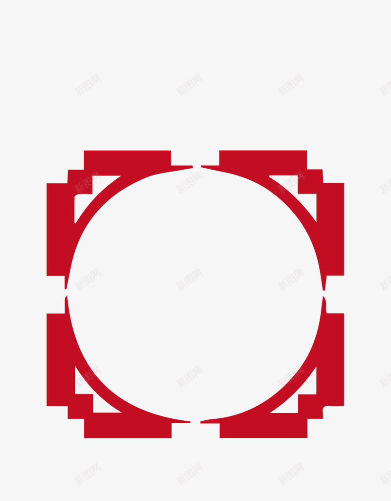 中国风红色经典边框png免抠素材_88icon https://88icon.com 中国风 喜庆 红色边框 节日 装饰 边框