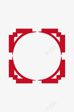 中国风红色经典边框素材