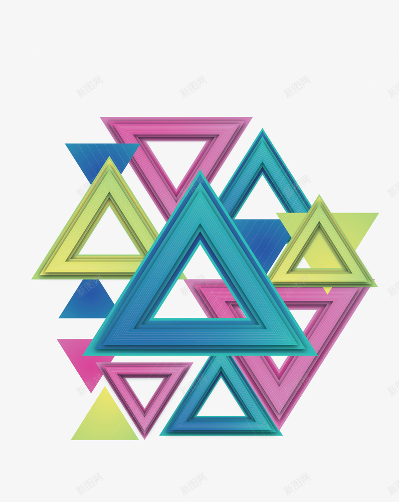 彩色线条三角花纹矢量图ai免抠素材_88icon https://88icon.com 三角 三角花纹 几何花纹 彩色三角 抽象花纹 矢量png 矢量图