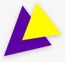 紫黄三角形素材