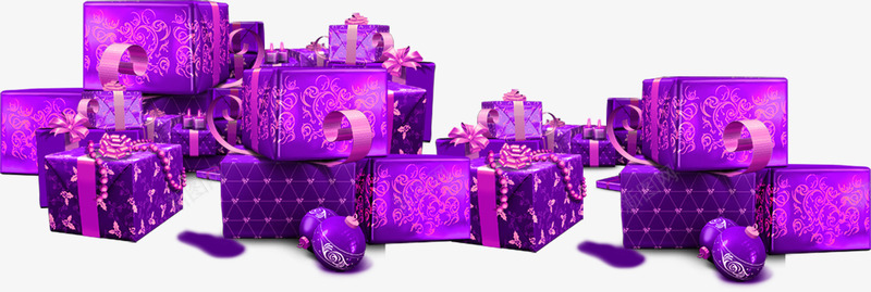 紫色精美礼盒礼物包装png免抠素材_88icon https://88icon.com 包装 礼物 礼盒 精美 紫色