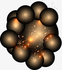 太空光芒黄色闪耀星空高清图片