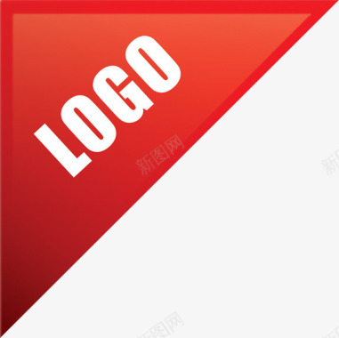 方块标签设计儿童节艺术字红色斜三角logo促销标签图标图标