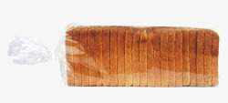 面粉包装设计透明塑料袋子里的面包切片实物高清图片