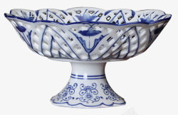 现代新中式青花陶瓷水果盘素材