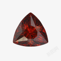 玛瑙红的宝石三角形形状素材