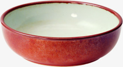 红色复古瓷器碗摄影素材