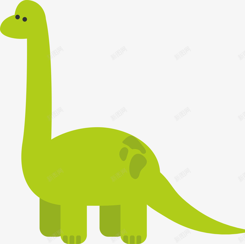 食草恐龙矢量图ai免抠素材_88icon https://88icon.com 侏罗纪 创意 动物 可爱 复古 巨大草食性恐龙 矢量图 绿色 草食恐龙