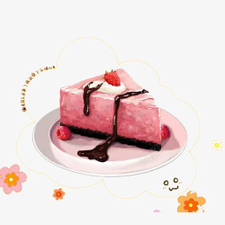 粉色蛋糕甜点素材