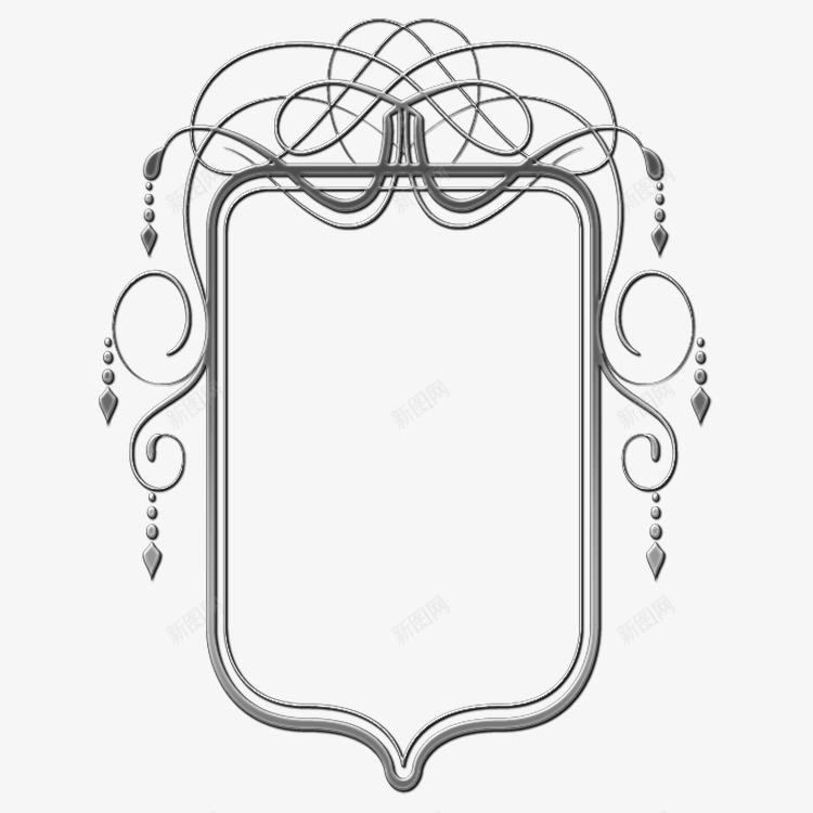 中式边框花纹png免抠素材_88icon https://88icon.com 中国风 中式 灰色 简洁 花纹 边框