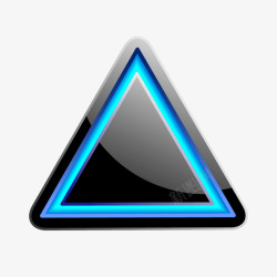 蓝色光泽三角形矢量图素材
