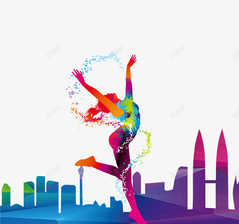 创意彩绘舞蹈插画背景psd免抠素材_88icon https://88icon.com 创意设计 城市 彩绘 插画 教学 海报 舞蹈