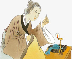 中式传统人物慈祥母亲素材