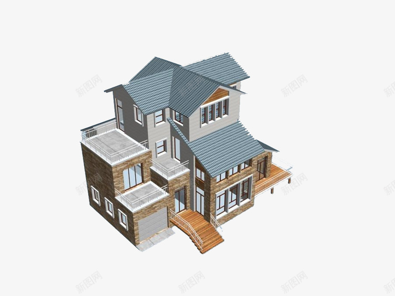 小木屋png免抠素材_88icon https://88icon.com 别墅装修3D效果图 复式房子立体图 小木屋 户型图 房屋修建模型图 立体房屋