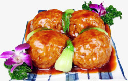 红烧狮子头素材