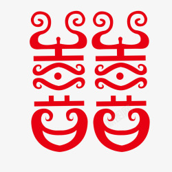 结婚喜庆剪纸素材