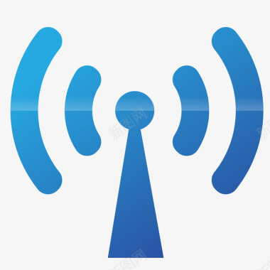 水效果装饰图蓝色卡通无线网图标图标