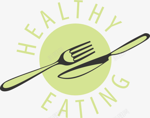 中式叉子中式餐饮logo矢量图图标图标