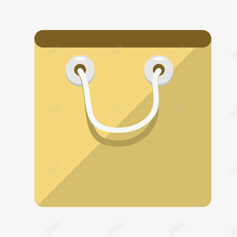 手提袋子矢量图ai免抠素材_88icon https://88icon.com 圆弧 圆形 对比 平面 手提 绳子 袋子 购物 矢量图