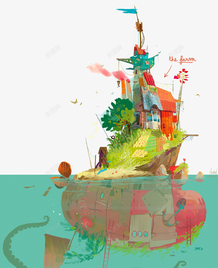 海上城堡png免抠素材_88icon https://88icon.com 儿童 儿童插画 卡通 卡通人物 卡通动物 插画 故事 梦幻 海上城堡 童话 童话森林