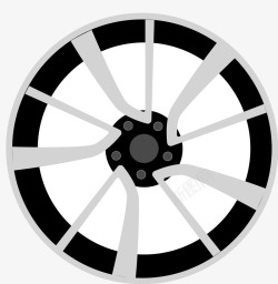 汽车轮毂旋转的三角形轮毂高清图片