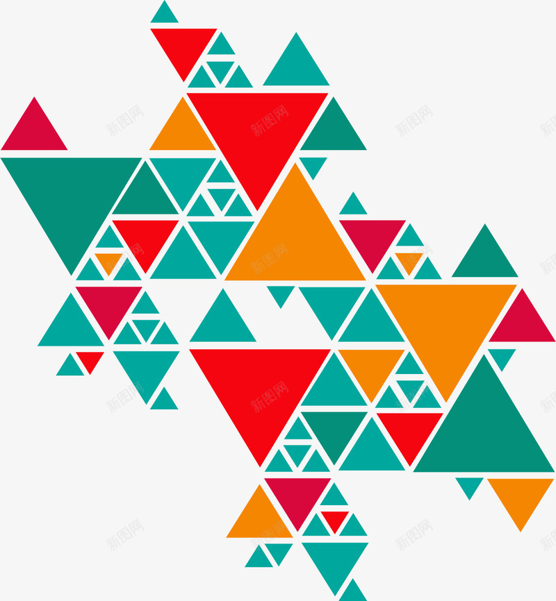 几何三角抽象背景png免抠素材_88icon https://88icon.com 几何 扁平化 抽象 抽象背景 红色 绿色