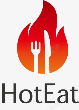 餐饮logo火苗中式餐饮logo矢量图图标图标