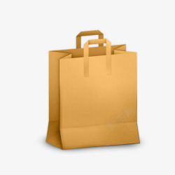 纸袋子效果图环保可回收纸质服装手提袋高清图片