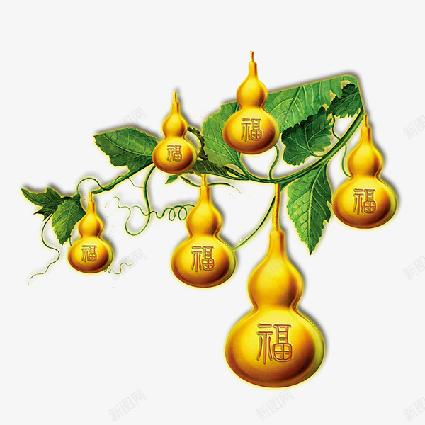 古风金葫芦png免抠素材_88icon https://88icon.com 古风 新年 节日 金色 金葫芦