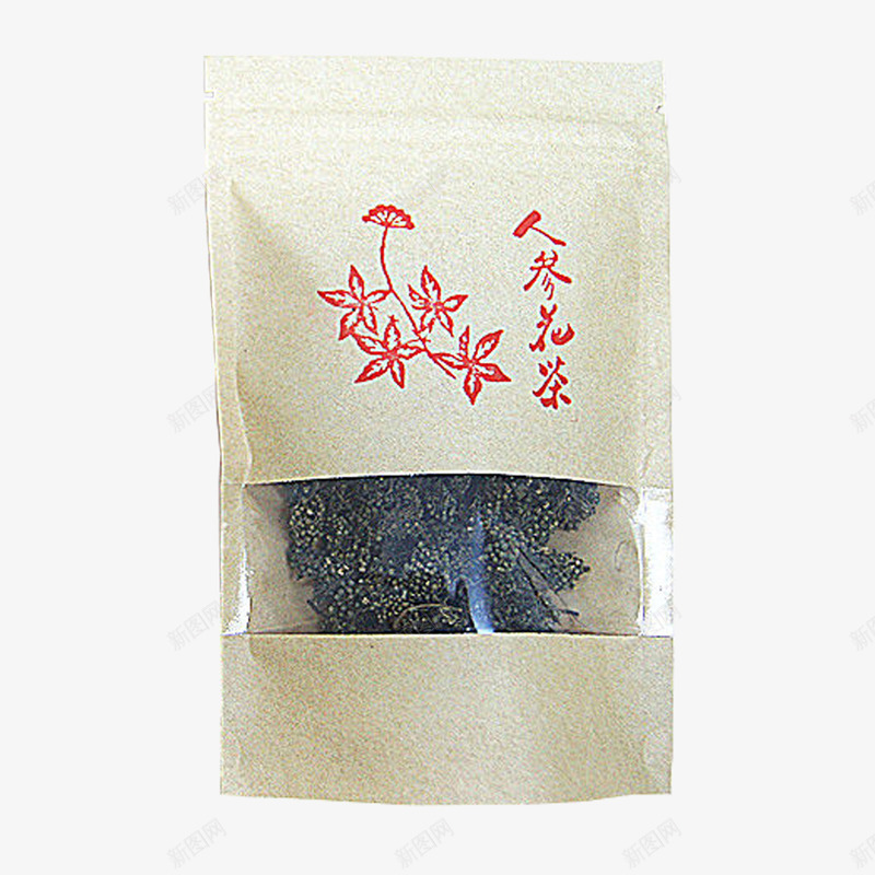 人参花茶包装psd免抠素材_88icon https://88icon.com 人参花茶 人参茶 健康 健康滋补 包装设计 古风 清新 滋补 茶叶 袋装