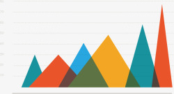 阶层多彩三角形指标图标高清图片