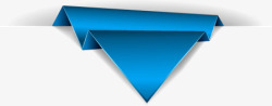 蓝色卡通三角装饰标题栏素材