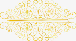 金色中式花纹边框素材