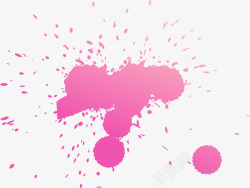 抽象粉色水渍素材