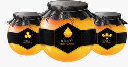 蜂蜜包装黑色蜂蜜罐头包装高清图片