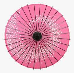 粉色白点伞素材