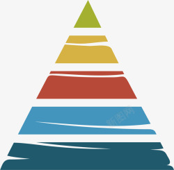 PPT创意三角形数据图表矢量图素材