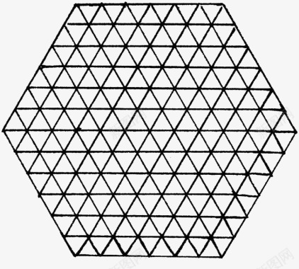 六边形三角网格图标图标