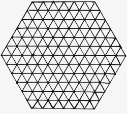 六角型六边形三角网格图标高清图片